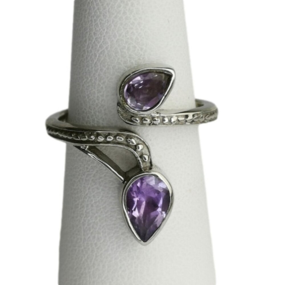 NEW sterling silver Amethyst gemstone ring size 7